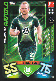 Maximilian Arnold VfL Wolfsburg 2019/20 Topps MA Bundesliga #328